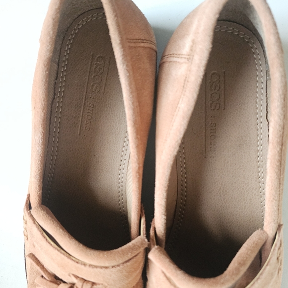 ASOS Terracotta Pink Suede Kiltie Tassel Loafers, 7 - Picture 3 of 11